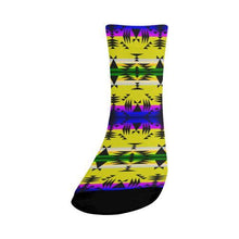 Load image into Gallery viewer, Between the Mountains Greasy Yellow Crew Socks Crew Socks e-joyer 
