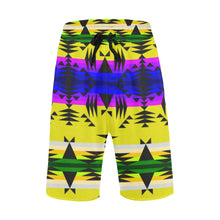 Load image into Gallery viewer, Between the Mountains Greasy Yellow Men&#39;s All Over Print Casual Shorts (Model L23) Men&#39;s Casual Shorts (L23) e-joyer 
