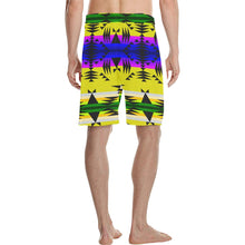 Load image into Gallery viewer, Between the Mountains Greasy Yellow Men&#39;s All Over Print Casual Shorts (Model L23) Men&#39;s Casual Shorts (L23) e-joyer 
