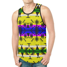 Load image into Gallery viewer, Between the Mountains Greasy Yellow New All Over Print Tank Top for Men (Model T46) New All Over Print Tank Top for Men (T46) e-joyer 
