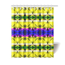 Load image into Gallery viewer, Between the Mountains Greasy Yellow Shower Curtain 60&quot;x72&quot; Shower Curtain 60&quot;x72&quot; e-joyer 
