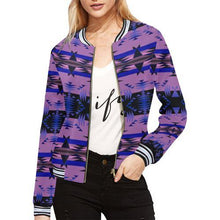 Load image into Gallery viewer, Between the Mountains Moon Shadow All Over Print Bomber Jacket for Women (Model H21) All Over Print Bomber Jacket for Women (H21) e-joyer 
