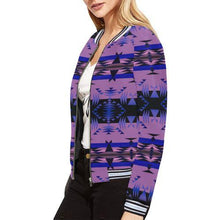 Load image into Gallery viewer, Between the Mountains Moon Shadow All Over Print Bomber Jacket for Women (Model H21) All Over Print Bomber Jacket for Women (H21) e-joyer 
