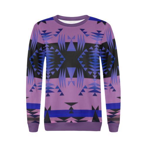 Between the Mountains Moon Shadow All Over Print Crewneck Sweatshirt for Women (Model H18) Crewneck Sweatshirt for Women (H18) e-joyer 