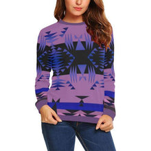 Load image into Gallery viewer, Between the Mountains Moon Shadow All Over Print Crewneck Sweatshirt for Women (Model H18) Crewneck Sweatshirt for Women (H18) e-joyer 
