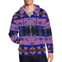 Load image into Gallery viewer, Between the Mountains Moon Shadow All Over Print Full Zip Hoodie for Men (Model H14) All Over Print Full Zip Hoodie for Men (H14) e-joyer 
