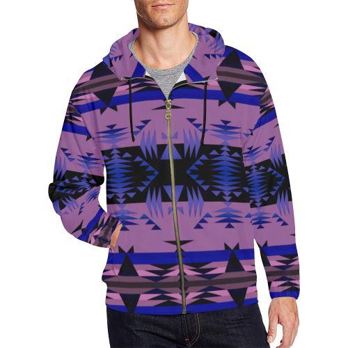 Between the Mountains Moon Shadow All Over Print Full Zip Hoodie for Men (Model H14) All Over Print Full Zip Hoodie for Men (H14) e-joyer 