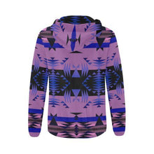 Load image into Gallery viewer, Between the Mountains Moon Shadow All Over Print Full Zip Hoodie for Women (Model H14) All Over Print Full Zip Hoodie for Women (H14) e-joyer 
