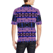 Load image into Gallery viewer, Between the Mountains Moon Shadow Men&#39;s All Over Print Polo Shirt (Model T55) Men&#39;s Polo Shirt (Model T55) e-joyer 
