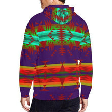 Load image into Gallery viewer, Between the Mountains Moon Shadow Sierra All Over Print Full Zip Hoodie for Men (Model H14) All Over Print Full Zip Hoodie for Men (H14) e-joyer 
