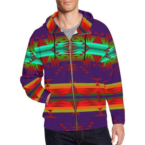 Between the Mountains Moon Shadow Sierra All Over Print Full Zip Hoodie for Men (Model H14) All Over Print Full Zip Hoodie for Men (H14) e-joyer 