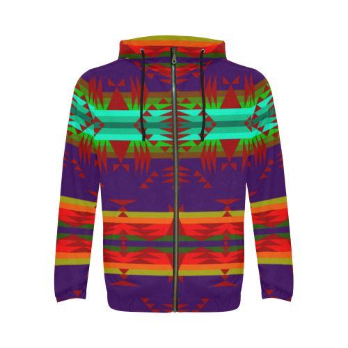 Between the Mountains Moon Shadow Sierra All Over Print Full Zip Hoodie for Men (Model H14) All Over Print Full Zip Hoodie for Men (H14) e-joyer 