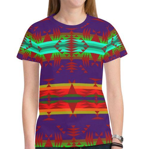 Between the Mountains Moon Shadow Sierra New All Over Print T-shirt for Women (Model T45) New All Over Print T-shirt for Women (T45) e-joyer 