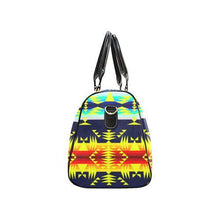 Load image into Gallery viewer, Between the Mountains Navy Yellow New Waterproof Travel Bag/Large (Model 1639) Waterproof Travel Bags (1639) e-joyer 
