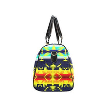 Load image into Gallery viewer, Between the Mountains Navy Yellow New Waterproof Travel Bag/Large (Model 1639) Waterproof Travel Bags (1639) e-joyer 
