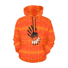 Load image into Gallery viewer, Between the Mountains Orange A feather for each All Over Print Hoodie for Women (USA Size) (Model H13) All Over Print Hoodie for Women (H13) e-joyer 
