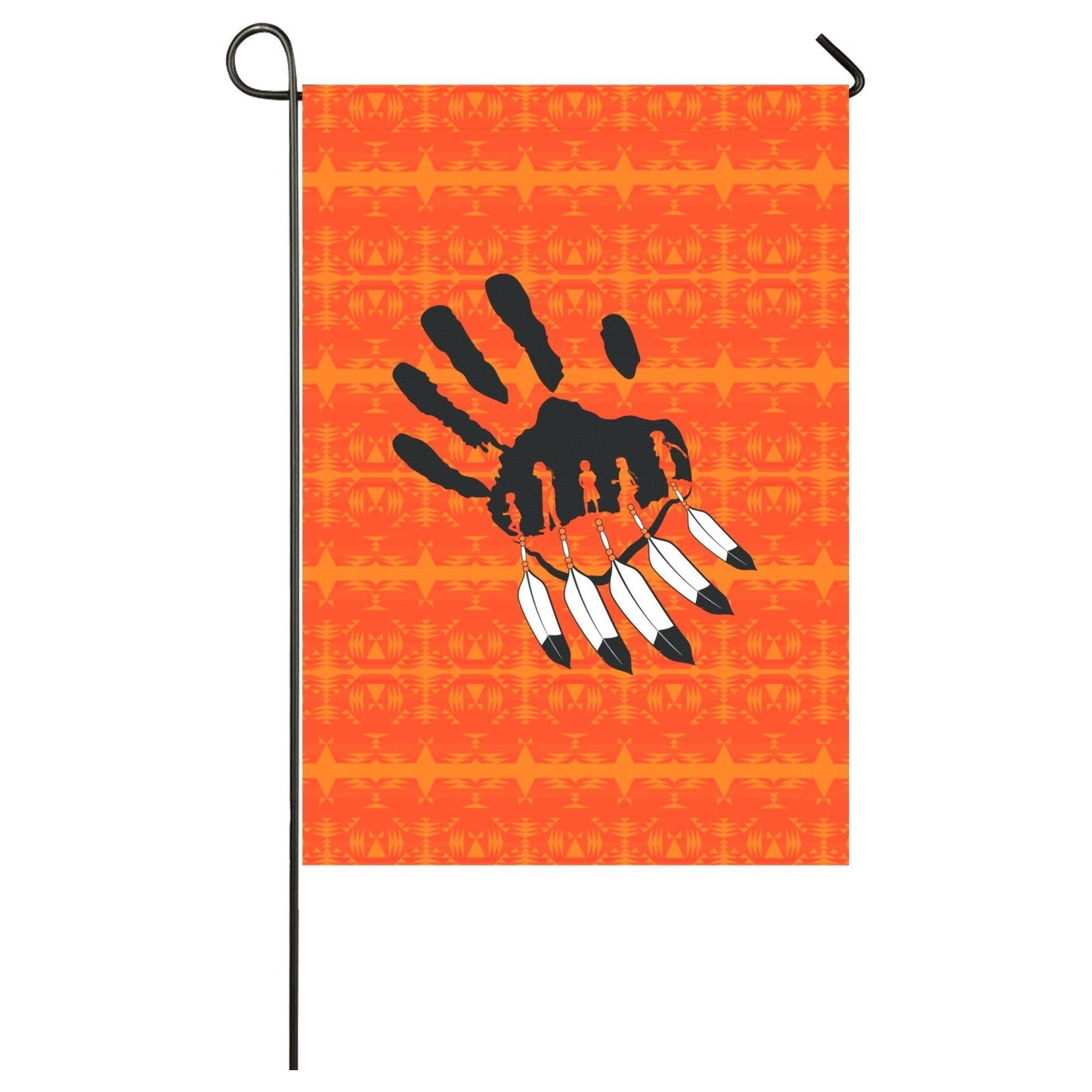 Between the Mountains Orange - A feather for Each Garden Flag 28''x40'' (Two Sides Printing) Garden Flag 28‘’x40‘’ (Two Sides) e-joyer 