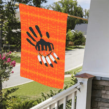 Load image into Gallery viewer, Between the Mountains Orange - A feather for Each Garden Flag 36&#39;&#39;x60&#39;&#39; (Two Sides Printing) Garden Flag 36‘’x60‘’ (Two Sides) e-joyer 
