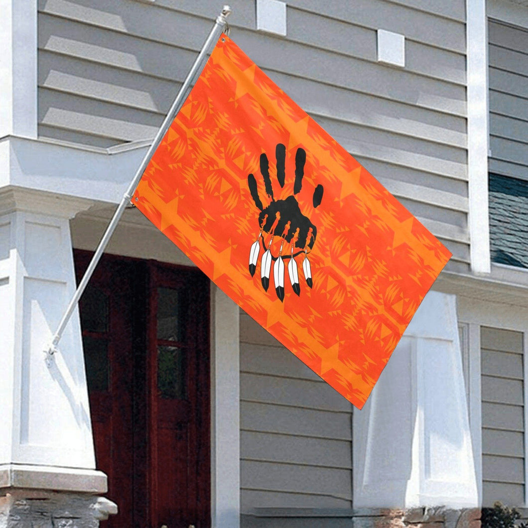 Between the Mountains Orange A feather for each Garden Flag 59