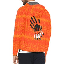 Load image into Gallery viewer, Between the Mountains Orange A feather for each Unisex All Over Print Windbreaker (Model H23) All Over Print Windbreaker for Men (H23) e-joyer 
