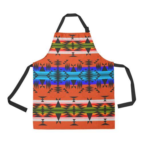 Between the Mountains Orange All Over Print Apron All Over Print Apron e-joyer 