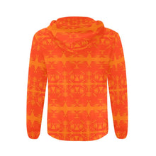 Load image into Gallery viewer, Between the Mountains Orange All Over Print Full Zip Hoodie for Men (Model H14) All Over Print Full Zip Hoodie for Men (H14) e-joyer 

