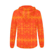 Load image into Gallery viewer, Between the Mountains Orange All Over Print Full Zip Hoodie for Women (Model H14) All Over Print Full Zip Hoodie for Women (H14) e-joyer 
