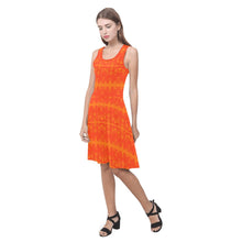 Load image into Gallery viewer, Between the Mountains Orange Atalanta Sundress (Model D04) Atalanta Sundress (D04) e-joyer 
