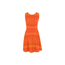 Load image into Gallery viewer, Between the Mountains Orange Atalanta Sundress (Model D04) Atalanta Sundress (D04) e-joyer 
