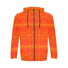 Load image into Gallery viewer, Between the Mountains Orange Bring Them Home All Over Print Full Zip Hoodie for Men (Model H14) All Over Print Full Zip Hoodie for Men (H14) e-joyer 
