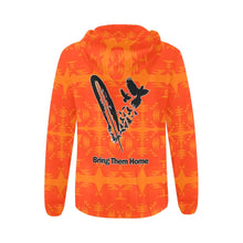 Load image into Gallery viewer, Between the Mountains Orange Bring Them Home All Over Print Full Zip Hoodie for Women (Model H14) All Over Print Full Zip Hoodie for Women (H14) e-joyer 
