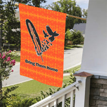 Load image into Gallery viewer, Between the Mountains Orange - Bring Them Home Feather with Doves Garden Flag 36&#39;&#39;x60&#39;&#39; (Two Sides Printing) Garden Flag 36‘’x60‘’ (Two Sides) e-joyer 
