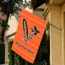 Load image into Gallery viewer, Between the Mountains Orange - Bring Them Home Feather with Doves Garden Flag 36&#39;&#39;x60&#39;&#39; (Two Sides Printing) Garden Flag 36‘’x60‘’ (Two Sides) e-joyer 
