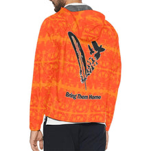 Load image into Gallery viewer, Between the Mountains Orange Bring Them Home Unisex All Over Print Windbreaker (Model H23) All Over Print Windbreaker for Men (H23) e-joyer 
