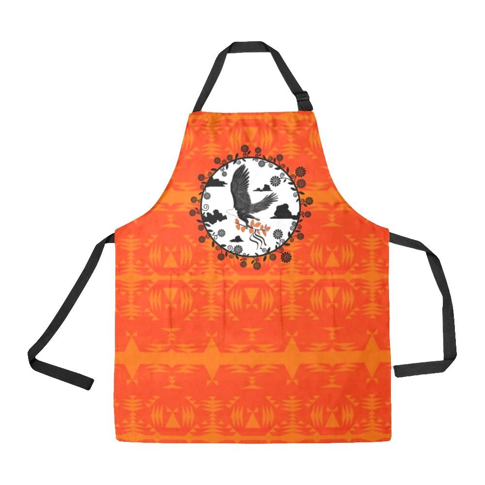 Between the Mountains Orange Carrying Their Prayers All Over Print Apron All Over Print Apron e-joyer 