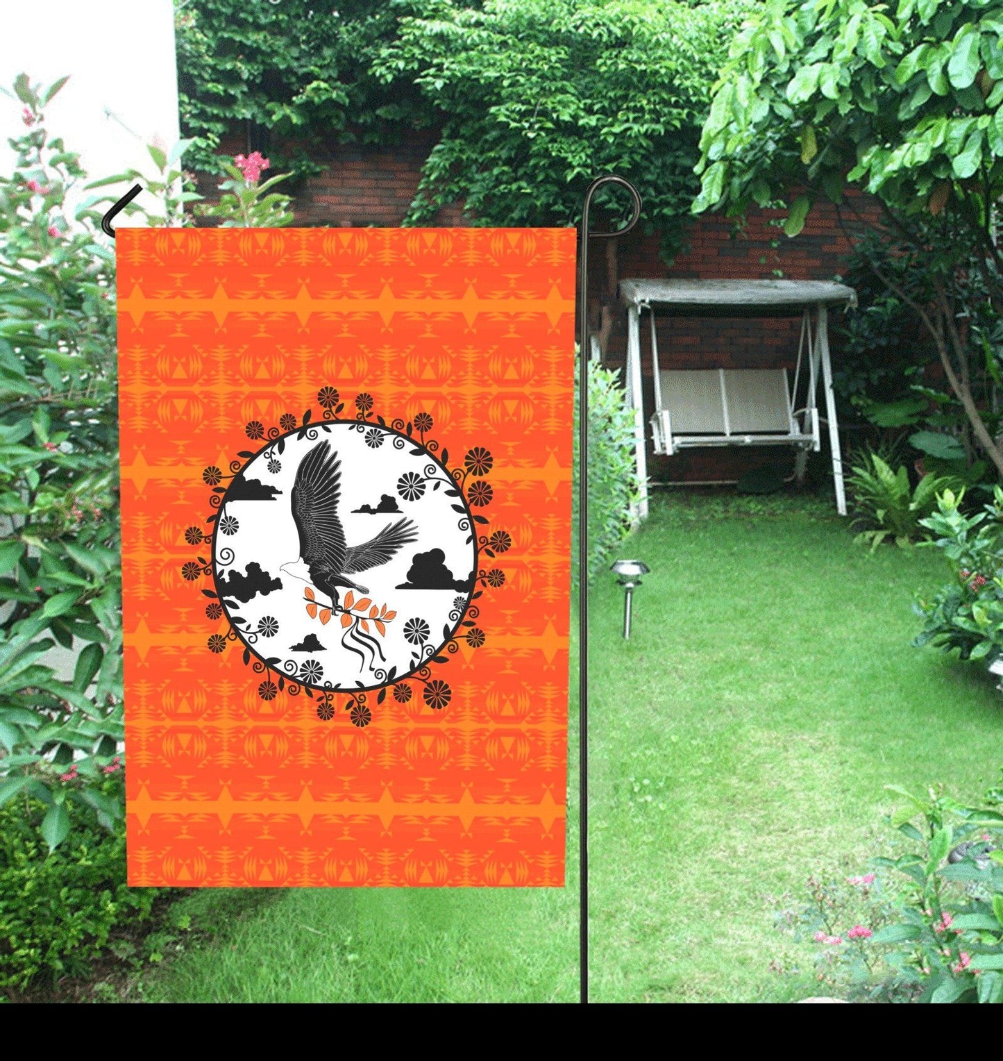 Between the Mountains Orange - Carrying Their Prayers Garden Flag 28''x40'' (Two Sides Printing) Garden Flag 28‘’x40‘’ (Two Sides) e-joyer 