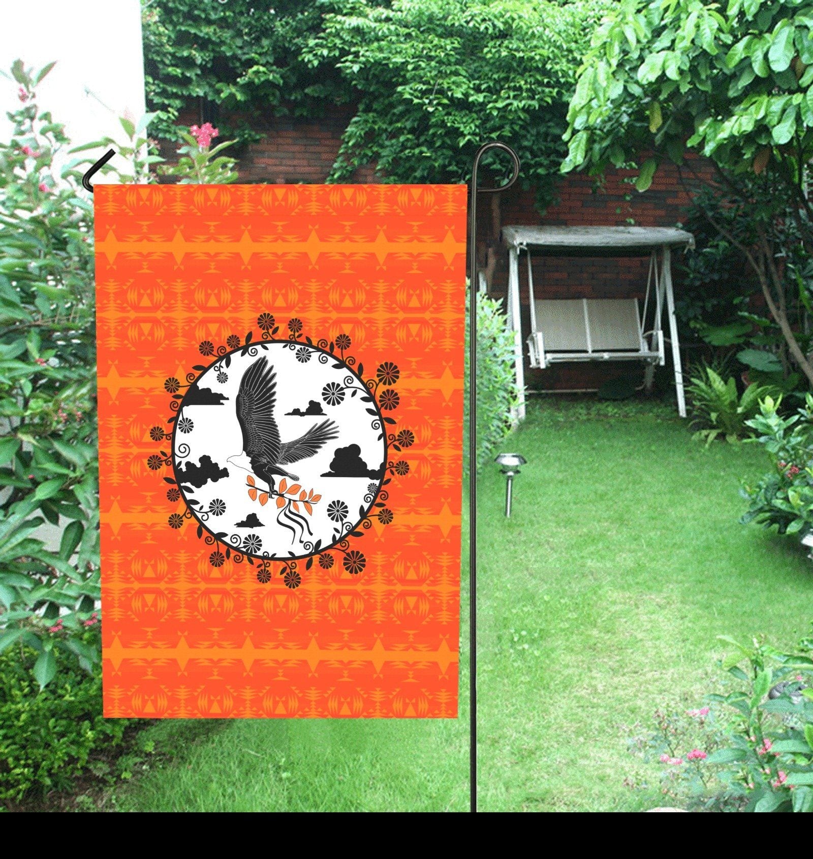 Between the Mountains Orange - Carrying Their Prayers Garden Flag 28''x40'' (Two Sides Printing) Garden Flag 28‘’x40‘’ (Two Sides) e-joyer 