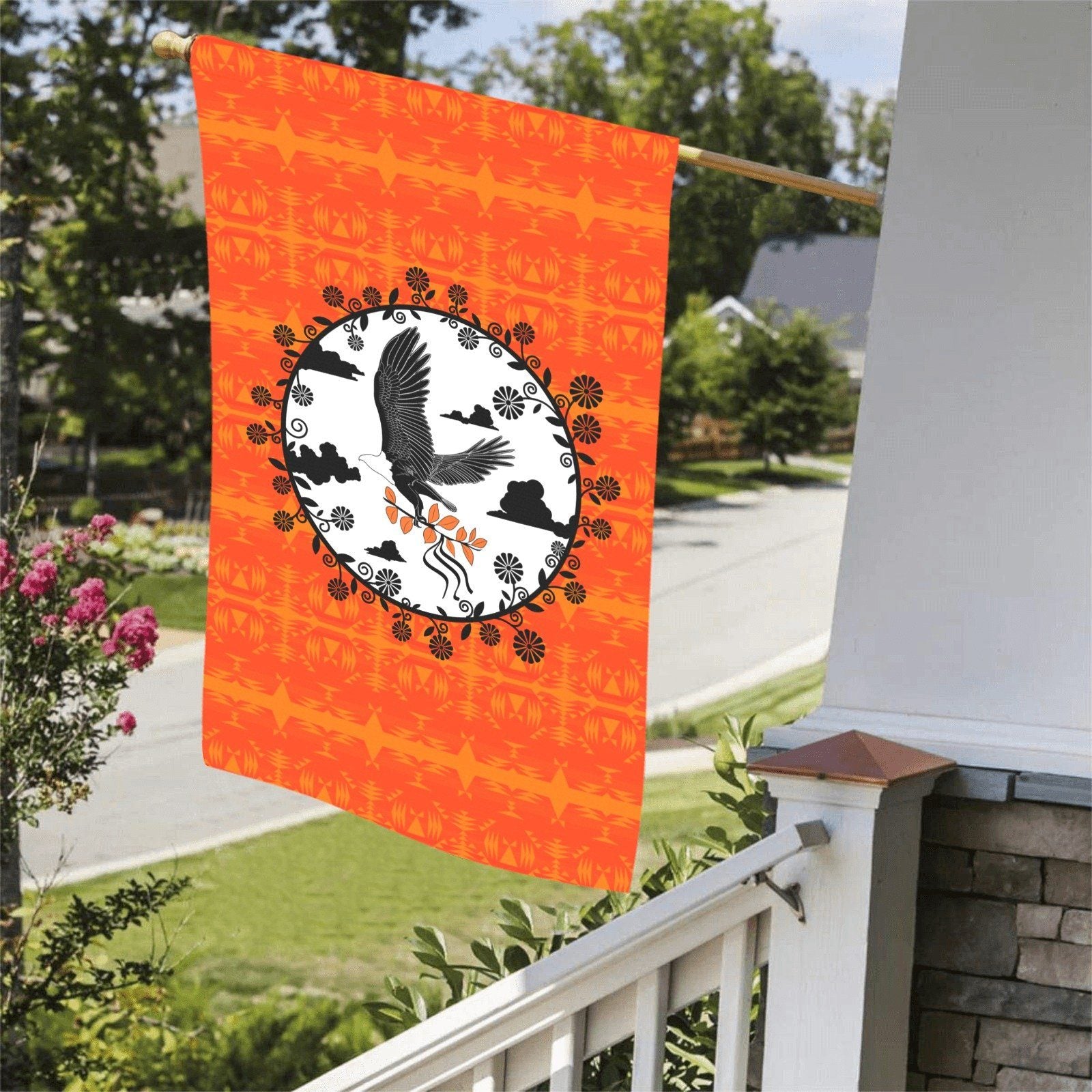 Between the Mountains Orange - Carrying Their Prayers Garden Flag 36''x60'' (Two Sides Printing) Garden Flag 36‘’x60‘’ (Two Sides) e-joyer 