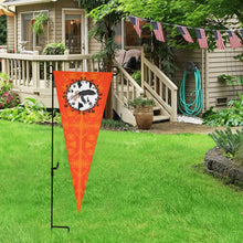 Load image into Gallery viewer, Between the Mountains Orange Carrying Their Prayers Trigonal Garden Flag 30&quot;x12&quot; Trigonal Garden Flag 30&quot;x12&quot; e-joyer 
