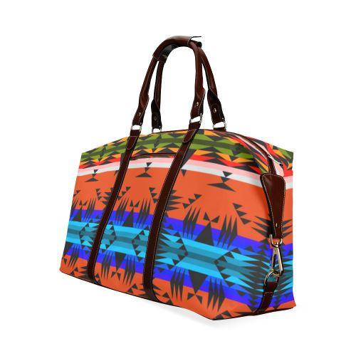 Between the Mountains Orange Classic Travel Bag (Model 1643) Remake Classic Travel Bags (1643) e-joyer 