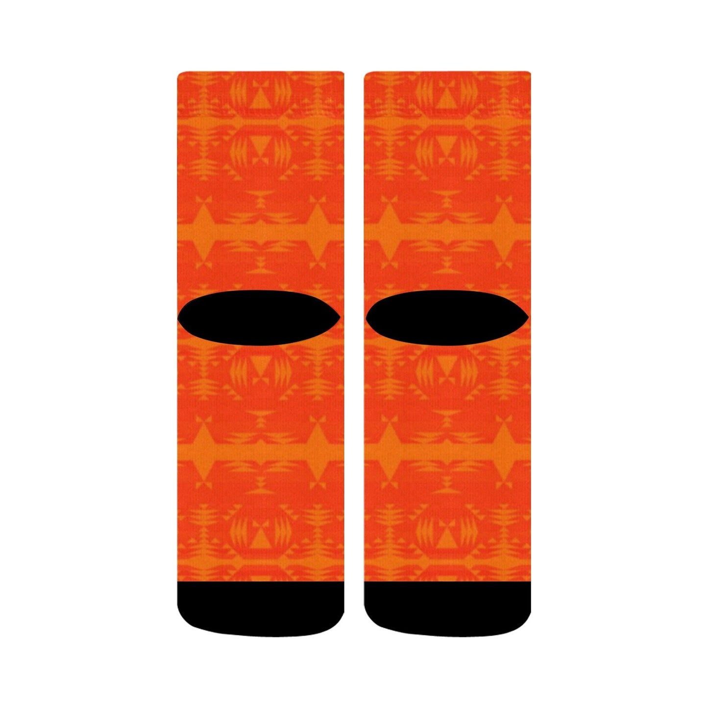 Between the Mountains Orange Crew Socks Crew Socks e-joyer 