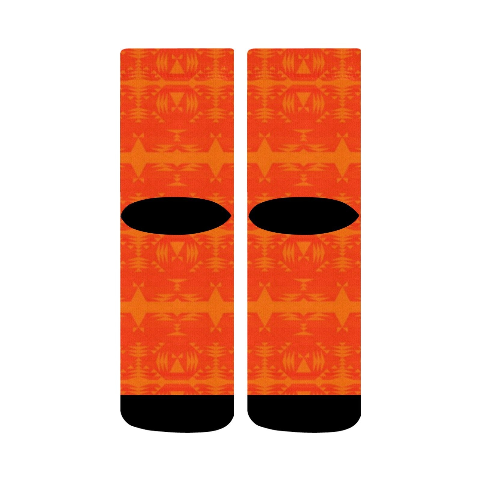 Between the Mountains Orange Crew Socks Crew Socks e-joyer 