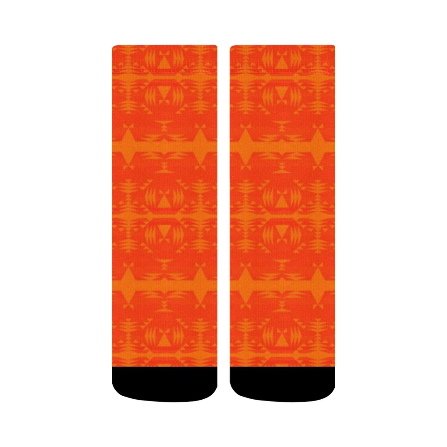 Between the Mountains Orange Crew Socks Crew Socks e-joyer 