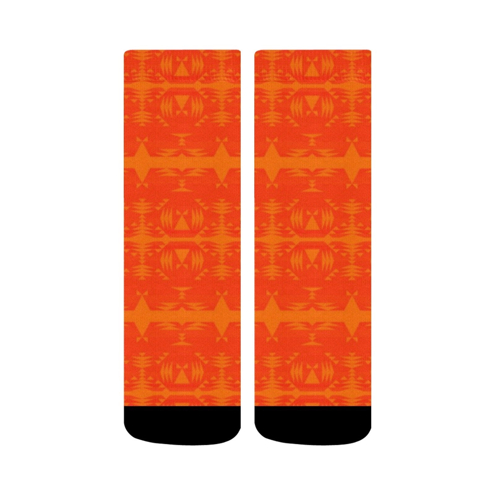 Between the Mountains Orange Crew Socks Crew Socks e-joyer 