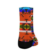 Load image into Gallery viewer, Between the Mountains Orange Crew Socks Crew Socks e-joyer 
