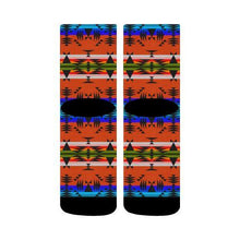 Load image into Gallery viewer, Between the Mountains Orange Crew Socks Crew Socks e-joyer 
