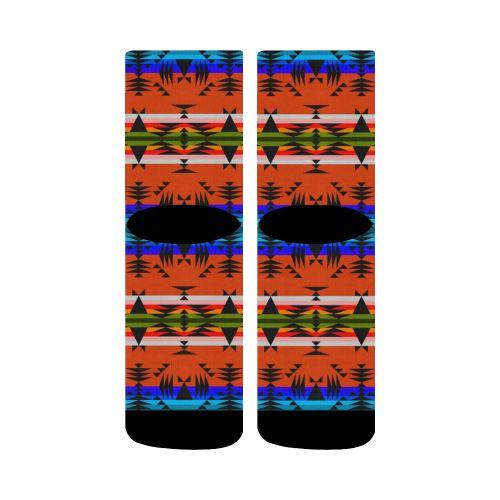 Between the Mountains Orange Crew Socks Crew Socks e-joyer 