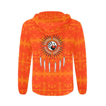 Load image into Gallery viewer, Between the Mountains Orange Feather Directions All Over Print Full Zip Hoodie for Men (Model H14) All Over Print Full Zip Hoodie for Men (H14) e-joyer 
