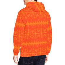 Load image into Gallery viewer, Between the Mountains Orange Feather Directions All Over Print Hoodie for Men (USA Size) (Model H13) All Over Print Hoodie for Men (H13) e-joyer 
