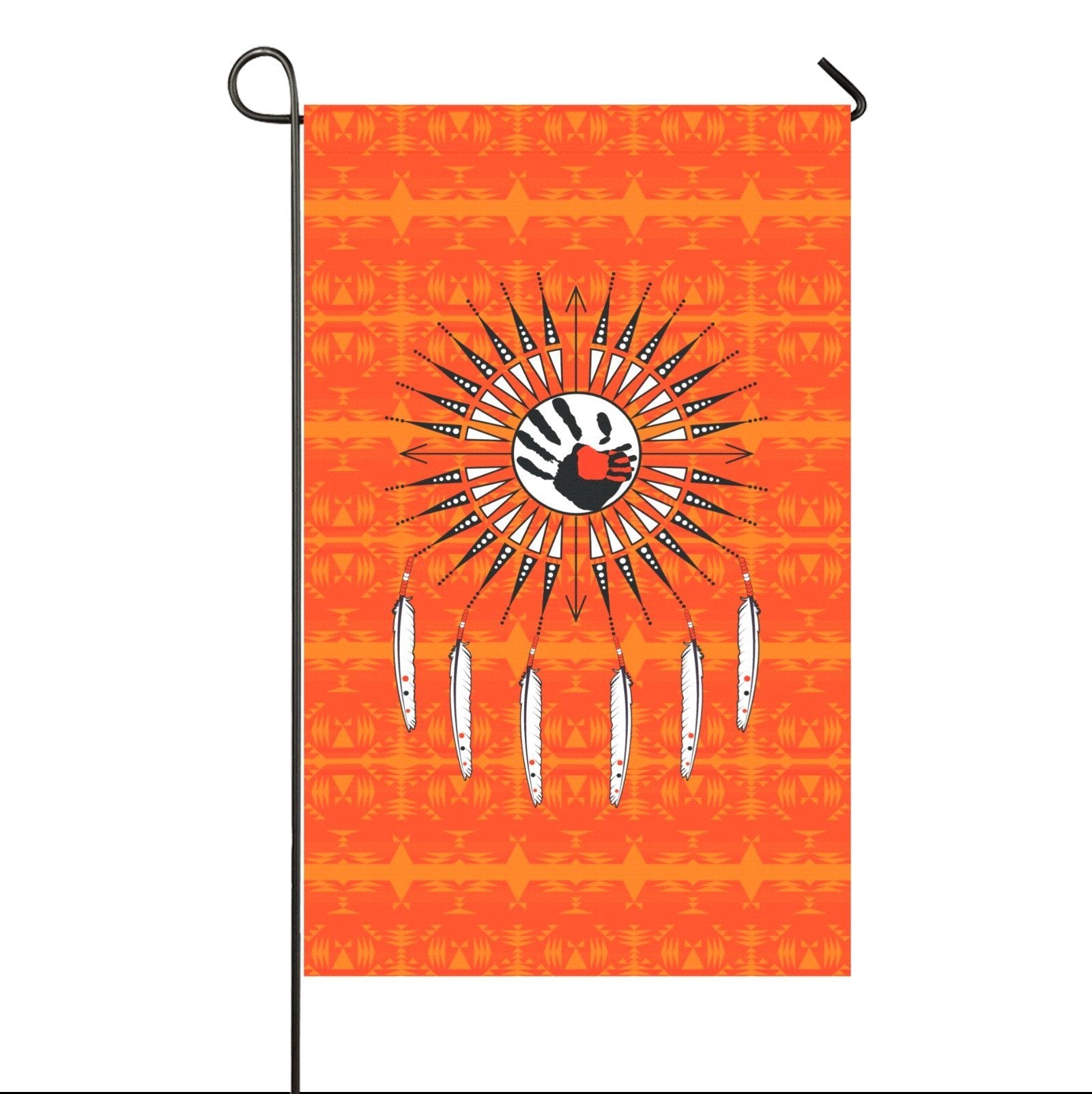 Between the Mountains Orange - Feather Directions Garden Flag 36''x60'' (Two Sides Printing) Garden Flag 36‘’x60‘’ (Two Sides) e-joyer 